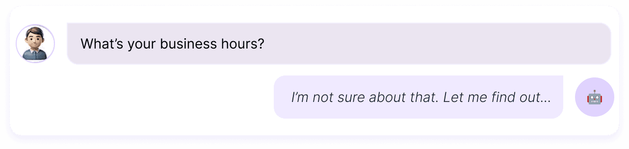 Customer asking a business question